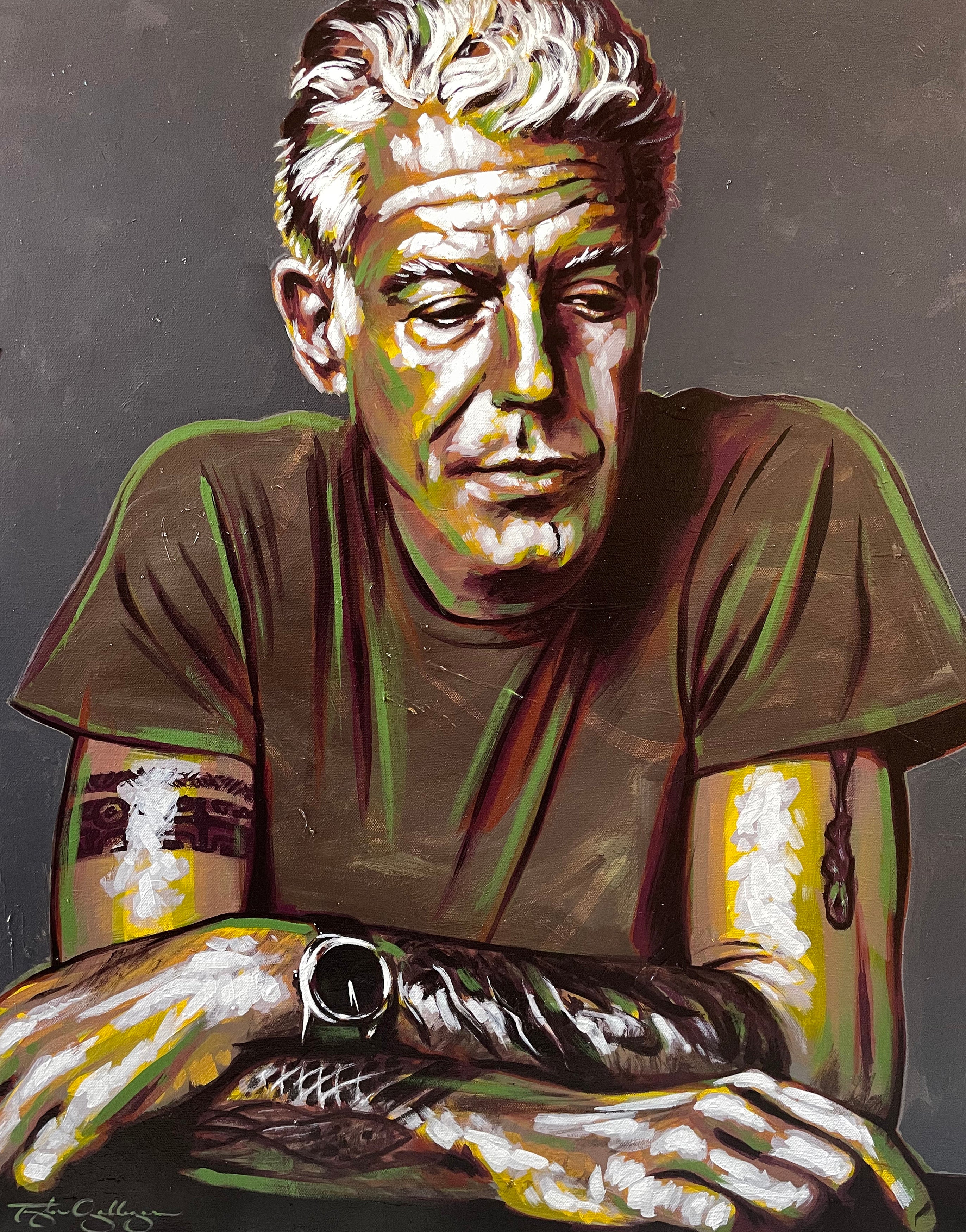 BOURDAIN BY TAYLOR GALLEGOS (PRINT)